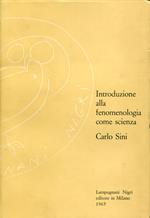 Introduzione alla fenomenologia come scienza