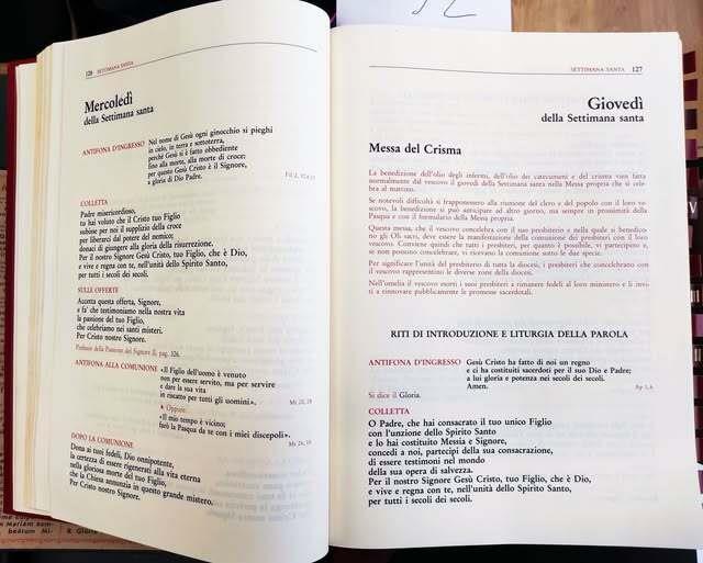 Messale romano, riformato a norma dei decreti del concilio Vaticano II e promulgato da papa Paolo VI. Seconda edizione