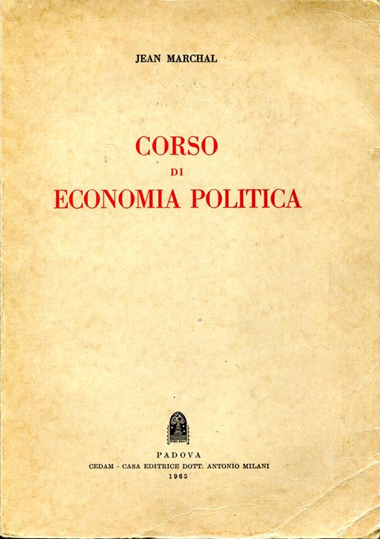 Corso di economia politica - copertina