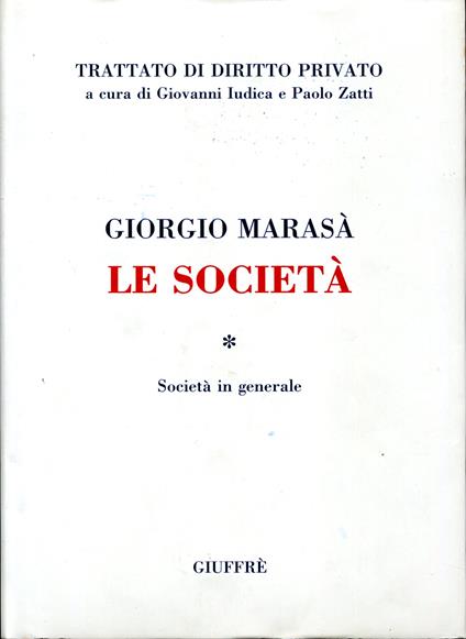 Le società. Società in generale - copertina