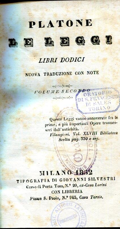 Le leggi libri dodici. Volume 1 e 2 - Platone - copertina