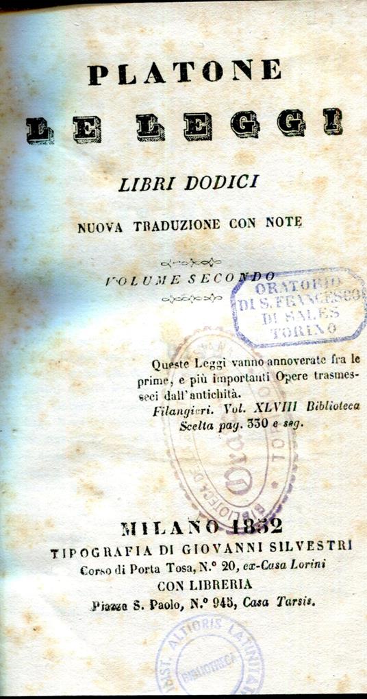 Le leggi libri dodici. Volume 1 e 2 - Platone - copertina