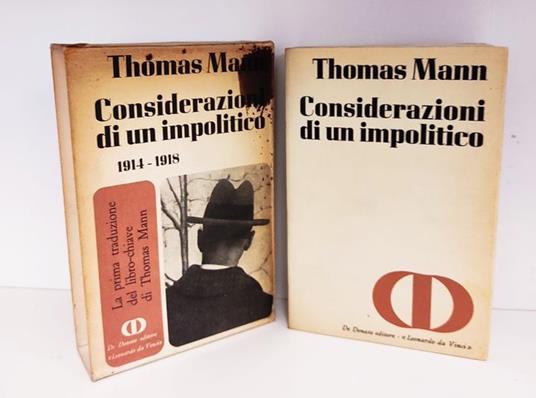 Considerazioni di un impolitico - Thomas Mann - copertina