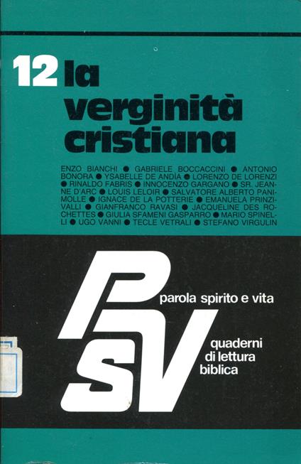 La verginità cristiana - copertina