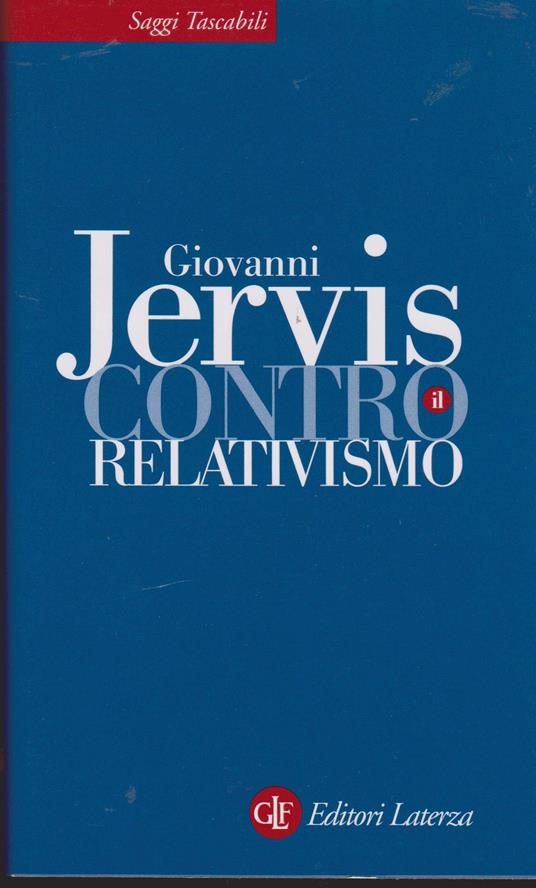 Contro il relativismo - Giovanni Jervis - copertina