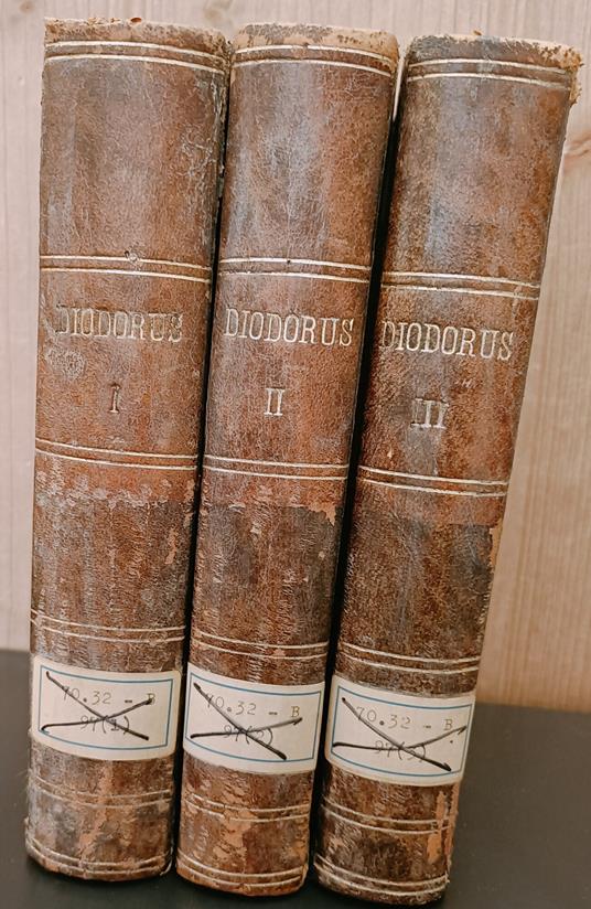 Diodori Bibliotheca Historica. Editionem primam curavit Imm. Bekker, alteram Ludovicus Dindorf. Recognovit Fridericus Vogel. Vol. I-III. Libri I-XV - copertina