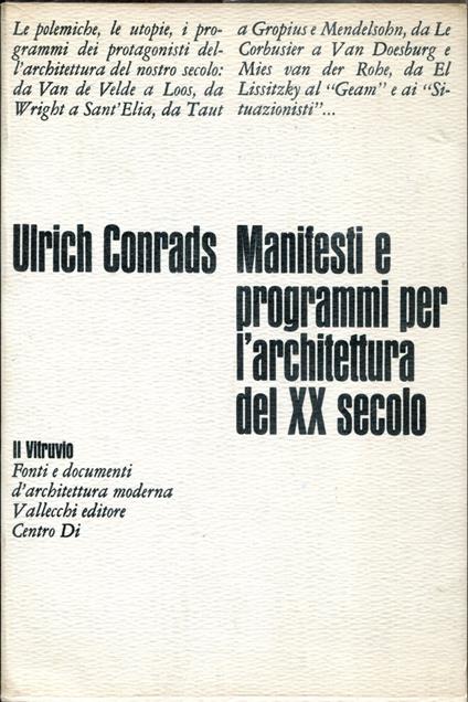 Manifesti e programmi per l'architettura del XX secolo - copertina