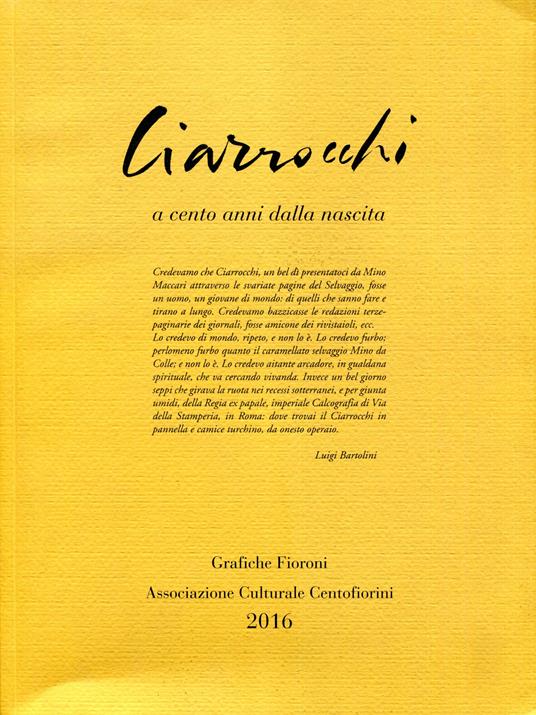 Arnoldo Ciarrocchi a cento anni dalla nascita - copertina