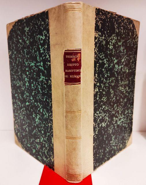 Il diritto marittimo dei Romani comparato al diritto marittimo italiano - guido Tedeschi - copertina