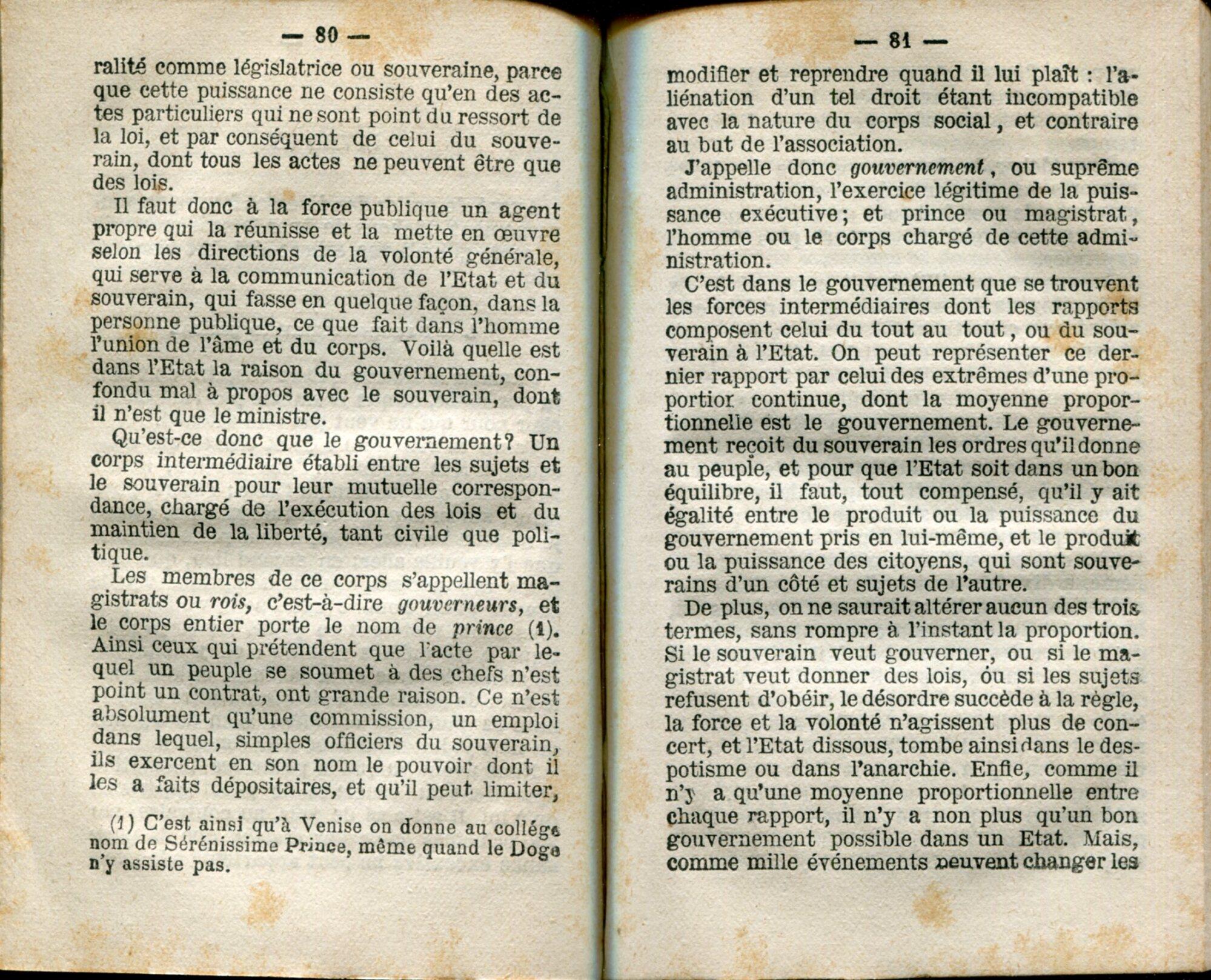 Du contrat social ou Principes du droit politique