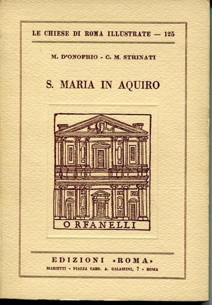 S. Maria in Aquiro. Le chiese di Roma illustrate 125 - copertina