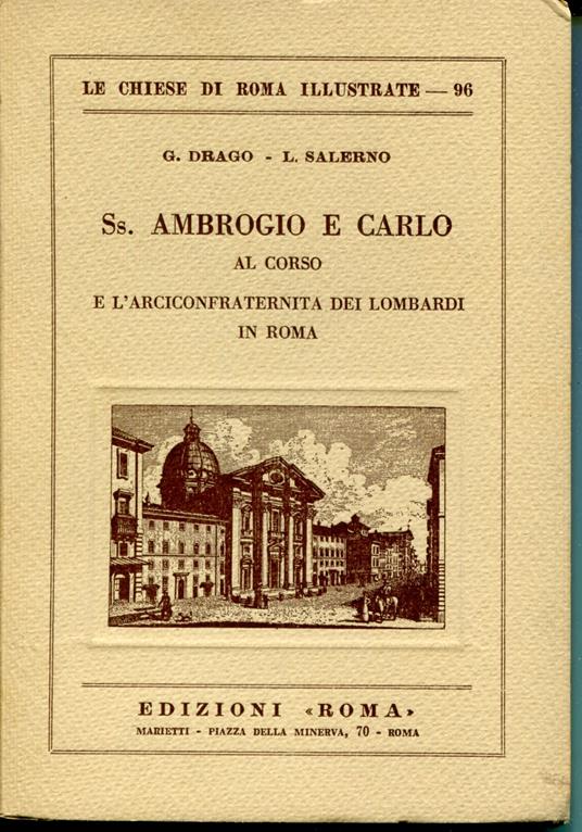 Ss. Ambrogio e Carlo al corso e l'arciconfraternita dei lombardi in Roma. Le chiese di Roma illustrate 96 - copertina