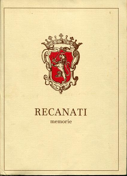 Recanati : memorie - Cesare Fini - copertina