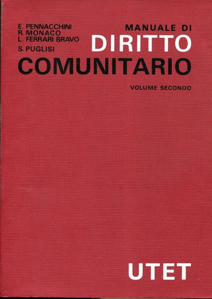 Manuale di diritto comunitario (Vol. 1 e 2) - copertina