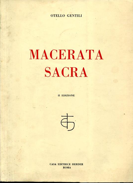 Macerata Sacra II° edizione accresciuta - Otello Gentili - copertina