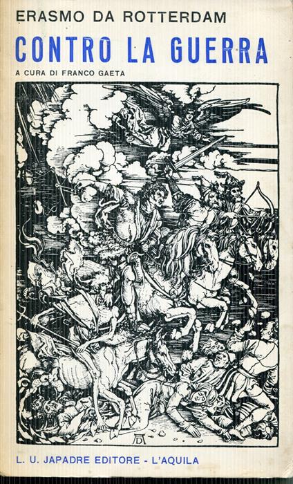 Contro la guerra - Erasmo da Rotterdam - copertina