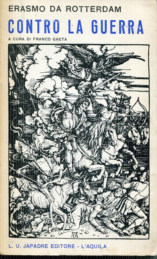 Contro la guerra - Erasmo da Rotterdam - copertina