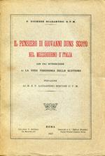 Il pensiero di Giovanni Duns Scoto nel Mezzogiorno d'Italia : con una introduzione su La vera fisionomia dello scotismo