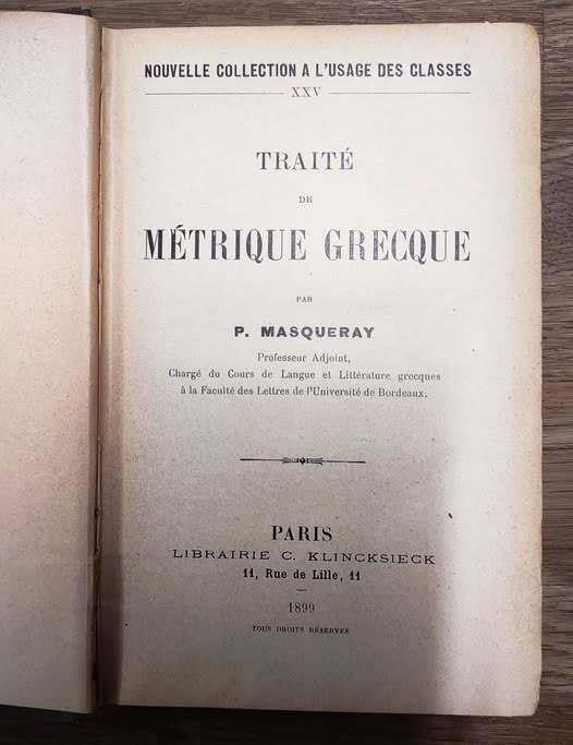 Traité de metrique grecque