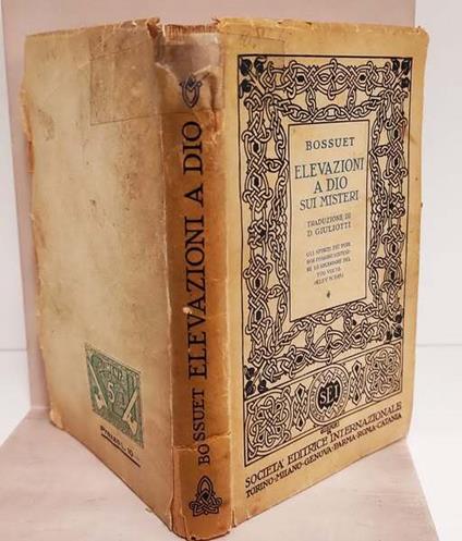 Elevazione a Dio sui misteri : Traduzione italiana [dal francese] di Domenico Giuliott - copertina