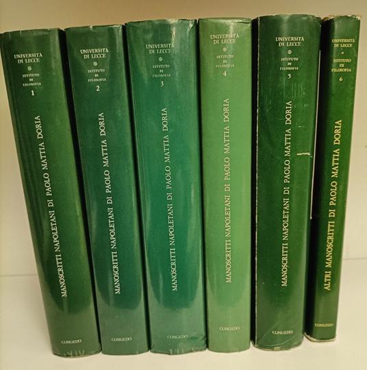 Manoscritti napoletani di Paolo Mattia Dori. Vol. 1, a cura di Giulia Belgioioso. Vol. 2, a cura di Marilena Marangio. Vol. 3, a cura di Adele Spedicati. Vol. 4, a cura di Pasquale De Fabrizio. Vol. 5, a cura di Marilena Marangio. Vol. 6, Altri manos - copertina