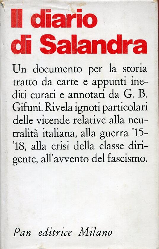 Il diario di Salandra - Antonio Salandra - copertina