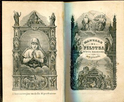 Manuale di filotea. Nuova edizione con aggiunte. Accresciuta di vari esercizi divoti e del vespro della domenica - copertina