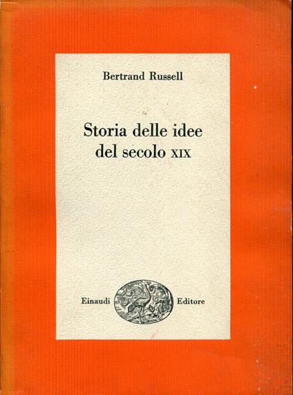 Storia delle idee del secolo XIX - Bertrand Russell - copertina