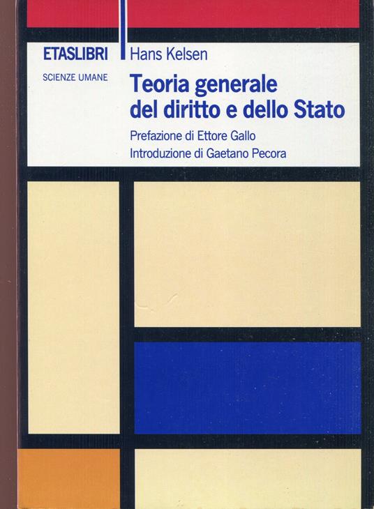 Teoria generale del diritto e dello Stato - copertina