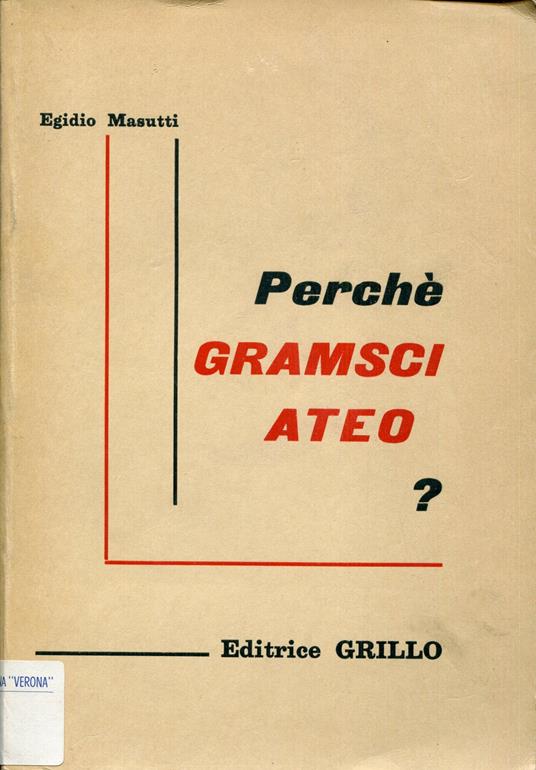 Perché Gramsci ateo? - copertina