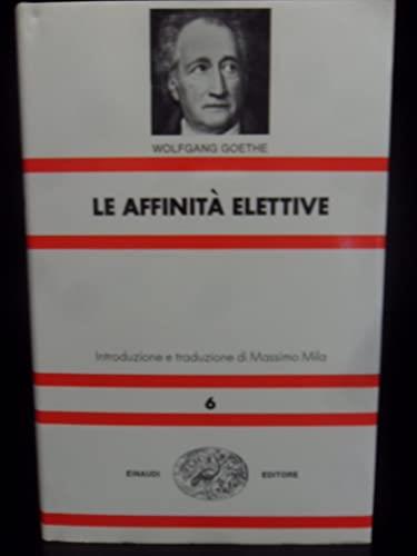 Le affinità elettive - Johann Wolfgang Goethe - copertina