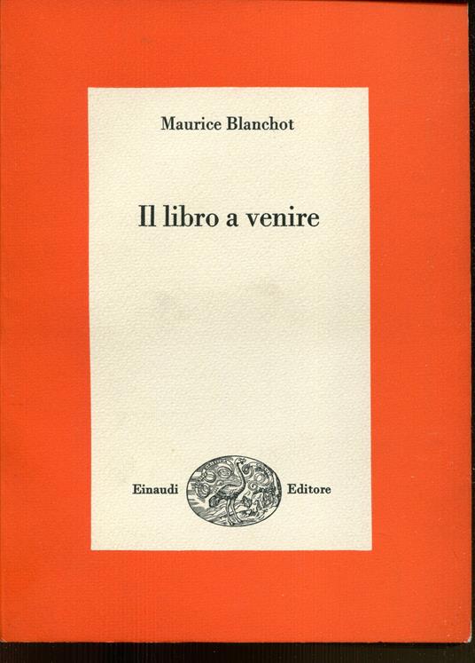 Il libro a venire - Maurice Blanchot - copertina