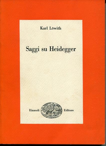 Saggi su Heidegger - Karl Lowith - copertina