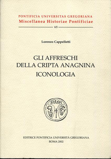 Gli affreschi della cripta anagnina. Iconologia - copertina