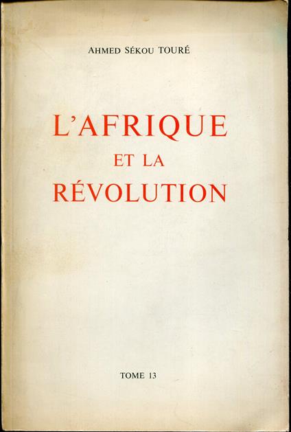 L' Afrique et la révolution - copertina