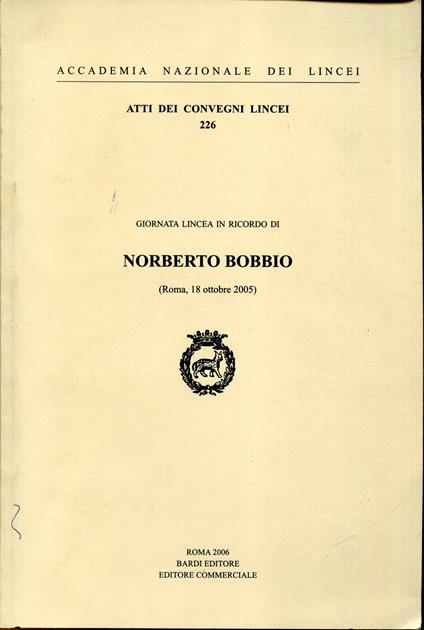 Norberto Bobbio - copertina