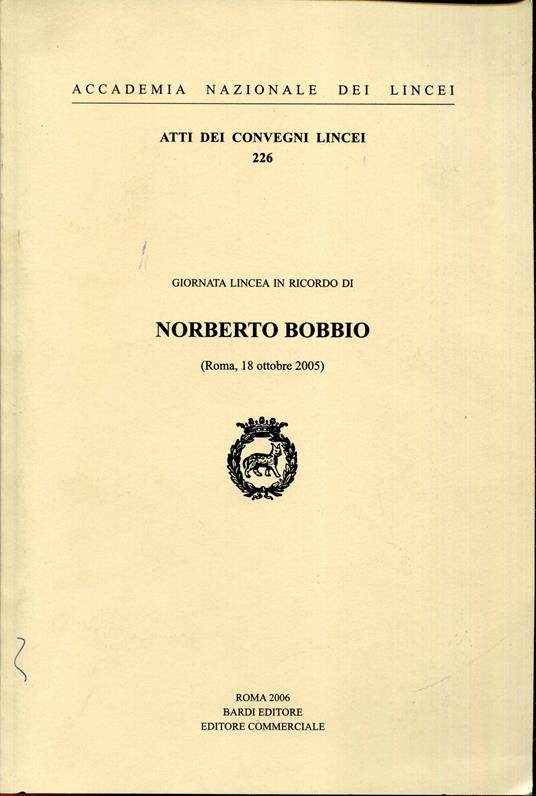 Norberto Bobbio - copertina