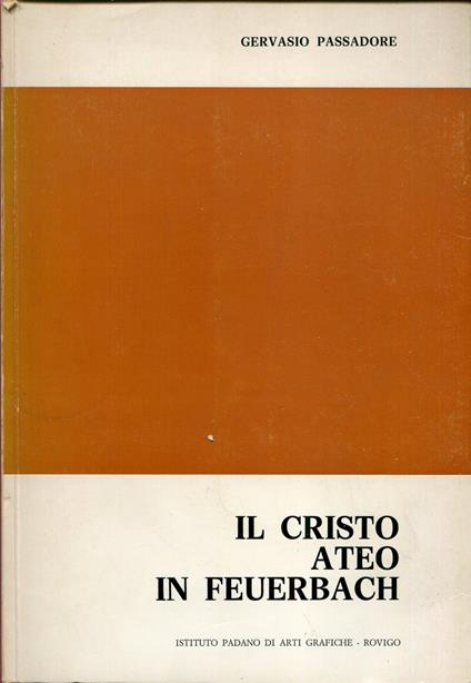 Il Cristo ateo in Feuerbach - copertina