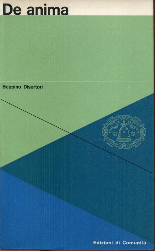 De Anima : saggio sulla psicologia teoretica - copertina