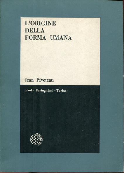 L'origine della forma umana - copertina