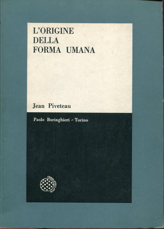 L'origine della forma umana - copertina