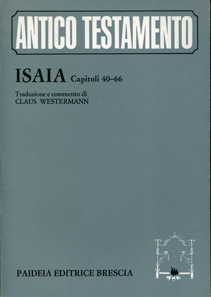 Isaia : capitoli 40-66 - copertina