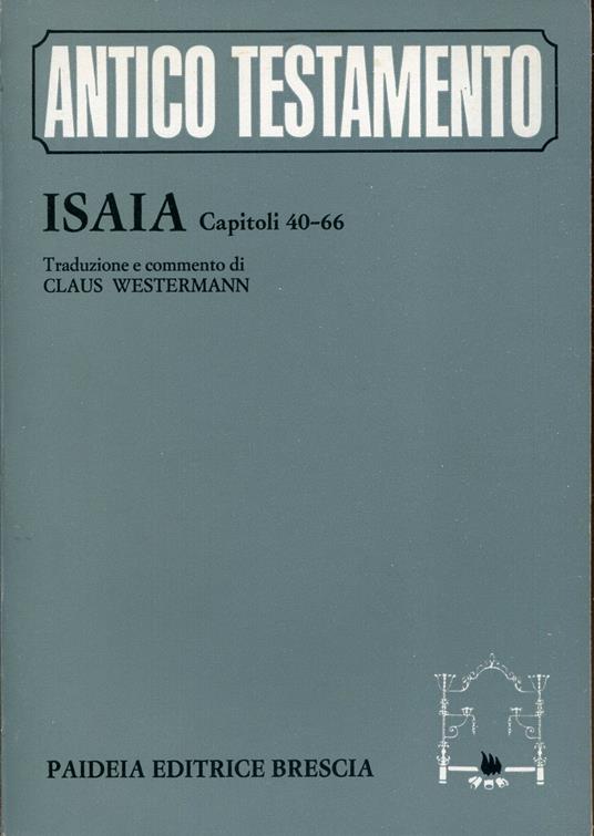 Isaia : capitoli 40-66 - copertina