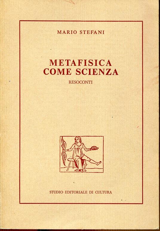 Metafisica come scienza : resoconti - copertina