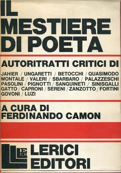 Il mestiere di poeta - copertina