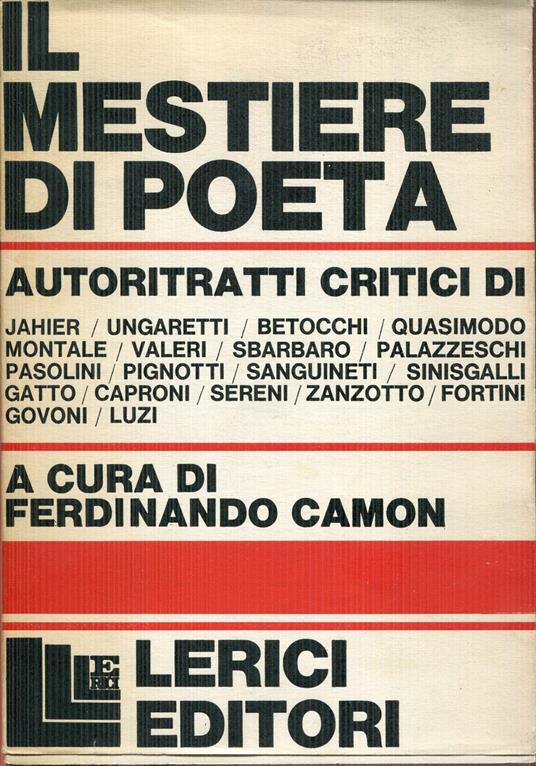 Il mestiere di poeta - copertina