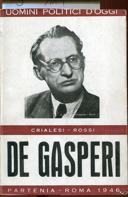 De Gasperi - copertina