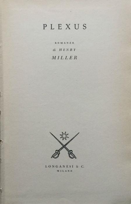 Plexus - Henry Miller - copertina