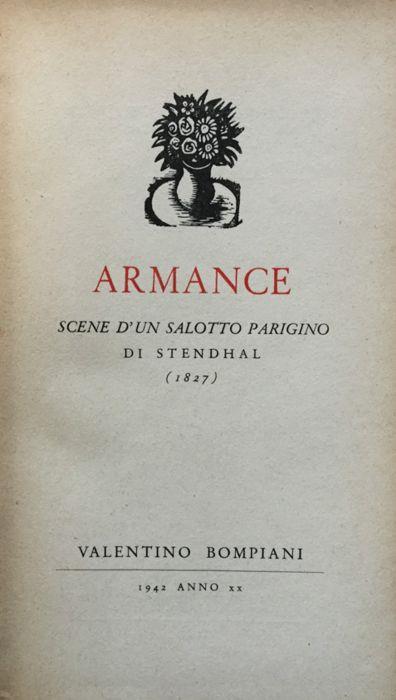 Armance. Scene d'un salotto parigino (1827) - Stendhal - copertina