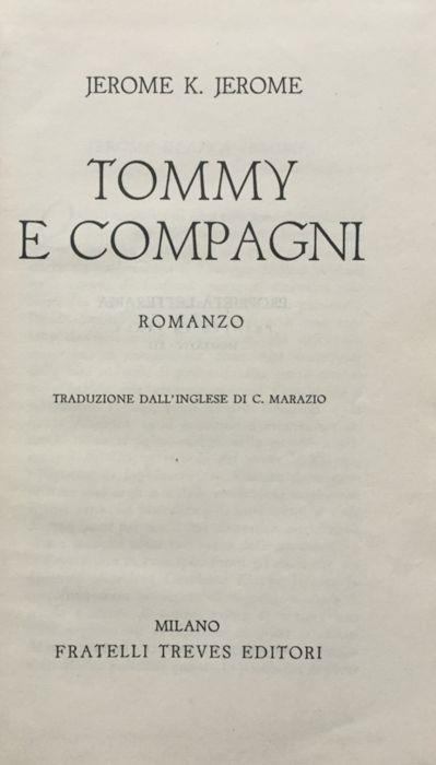 Tommy e compagni - Jerome K. Jerome - copertina